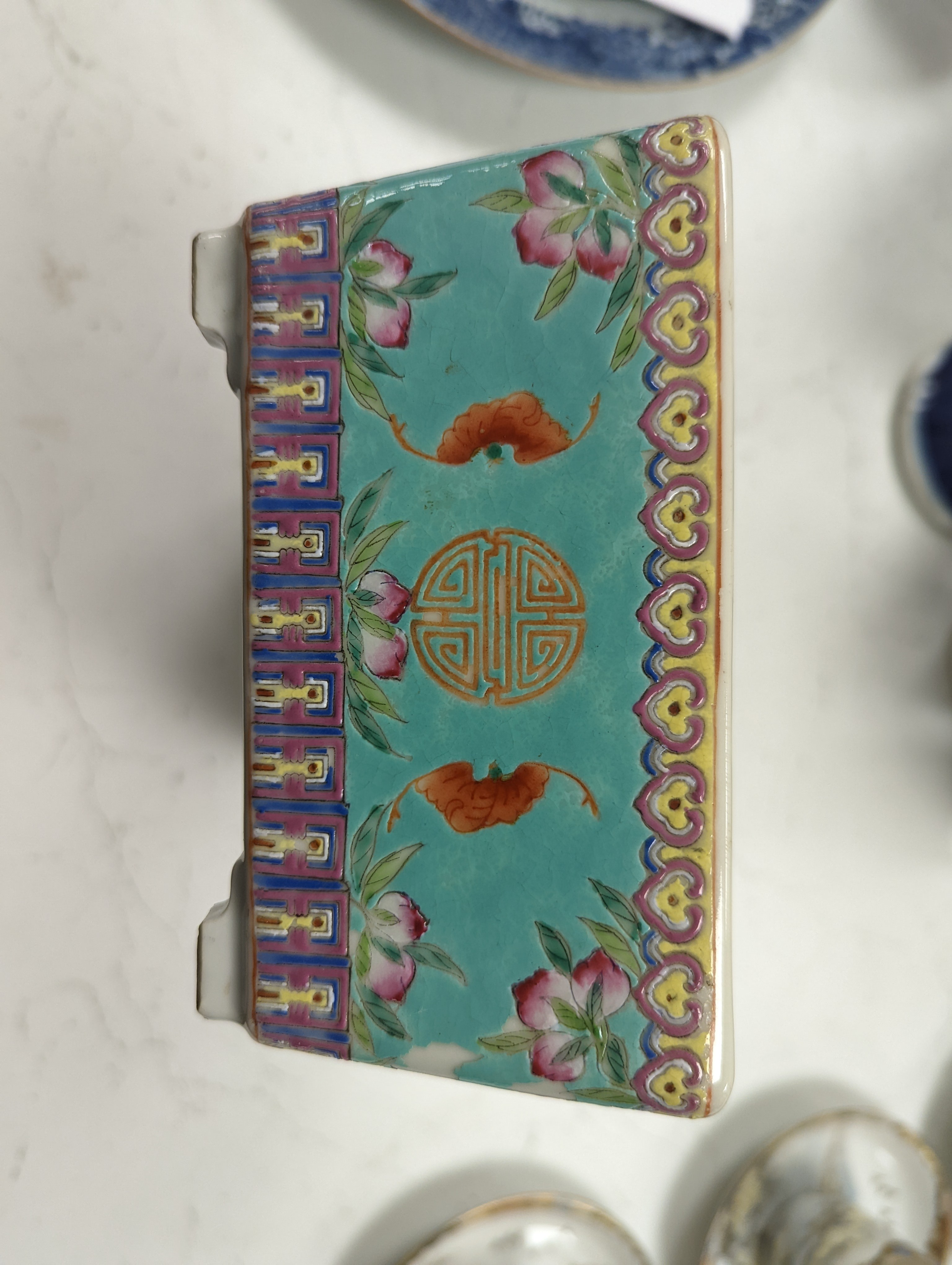 Chinese famille rose planter or narcissus dish, Republic Period 24cm